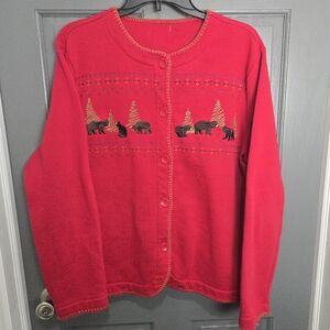 Cardigan Top With Bears